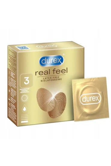 Durex prezerwatywy bez lateksu Real Feel bezlateksowe 3 szt.