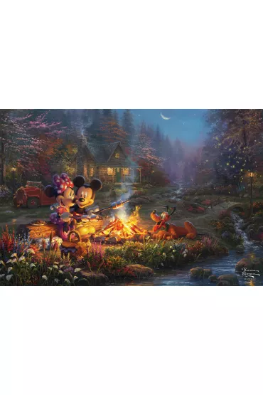 Puzzle 200 el. PQ Thomas Kinkade Myszka Miki & Minnie Schmidt - Thomas  Kinkade