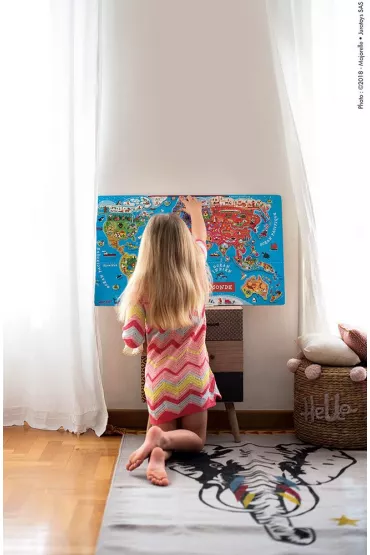 Puzzle magnetyczne Mapa �wiata Janod