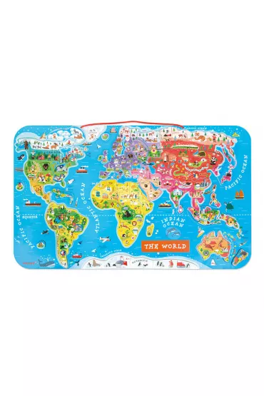 Puzzle magnetyczne Mapa �wiata Janod