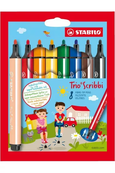Stabilo Flamastry Trio Scribbi 8 szt.