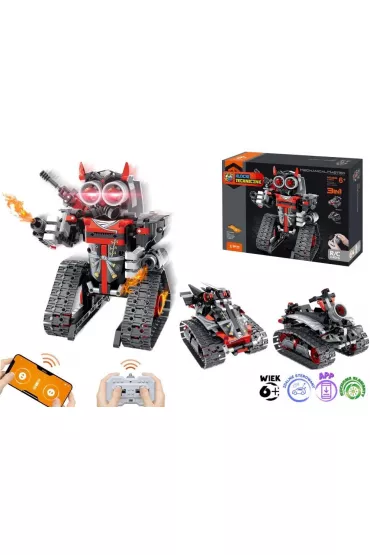 Klocki techniczne 3w1 robot auto czerwony