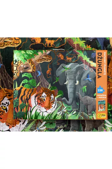 Puzzle 220 el. D�ungla. Ratujmy planet� + ksi��ka Wilga Play - Tom  Ester