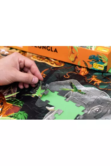 Puzzle 220 el. D�ungla. Ratujmy planet� + ksi��ka Wilga Play - Tom  Ester