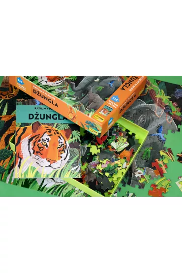 Puzzle 220 el. D�ungla. Ratujmy planet� + ksi��ka Wilga Play - Tom  Ester