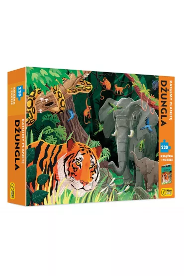 Puzzle 220 el. D�ungla. Ratujmy planet� + ksi��ka Wilga Play - Tom  Ester