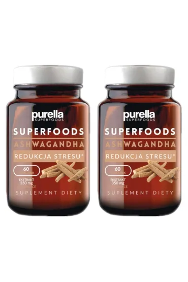 Purella Ashwagandha Suplement diety Zestaw 2 x 60 kaps.