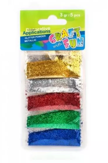 Craft with Fun Brokat sypki 5 kolor�w