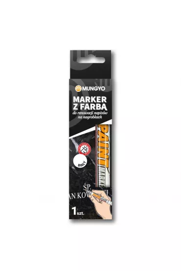 Marker z farb� do renowacji napis�w na nagrobkach Mungyo bia�y