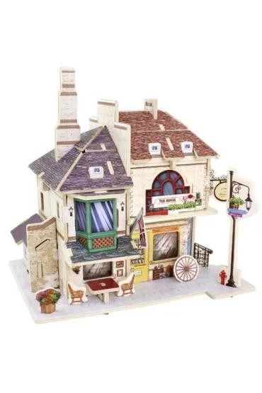 Puzzle 3D 46 el. drewniana kawiarnia f135 an09 Import Anek