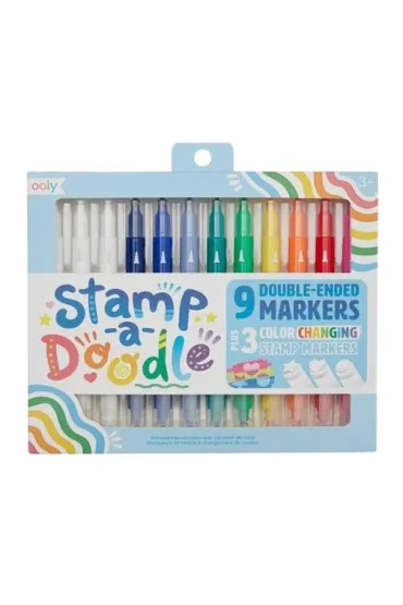 Ooly Flamastry z transparentne stemp Stamp a doodle 12 szt.