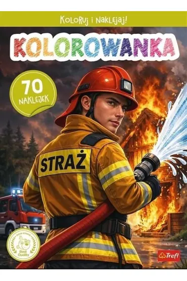 Stra�ak OSP. Kolorowanka z naklejkami