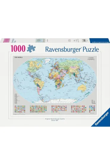 Puzzle 1000 el. Polityczna mapa �wiata Ravensburger