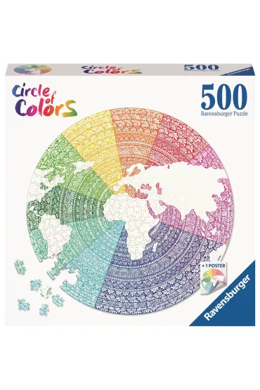 Puzzle okr�g�e 500 el. Circle of Colors. Paleta kolor�w. Mandala Ravensburger