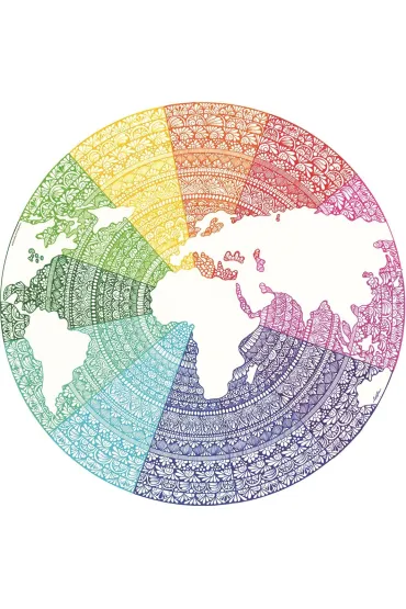Puzzle okr�g�e 500 el. Circle of Colors. Paleta kolor�w. Mandala Ravensburger