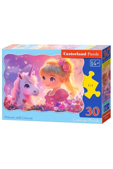 Puzzle 30 element�w. Ksi�niczka z jednoro�cem Castorland