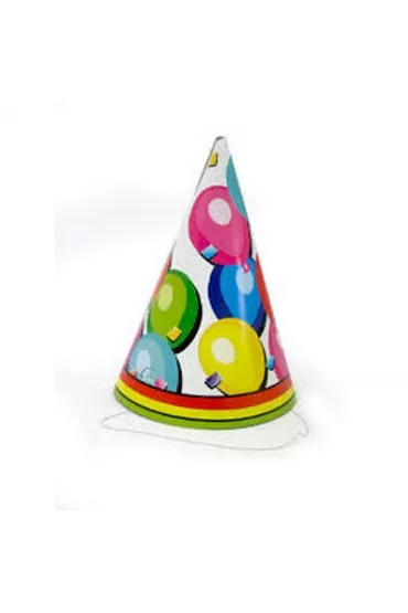 Czapeczka urodzinowa papierowa balony DC1371