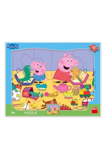 Puzzle ramkowe �winka Peppa W pokoju 12el Dino Toys