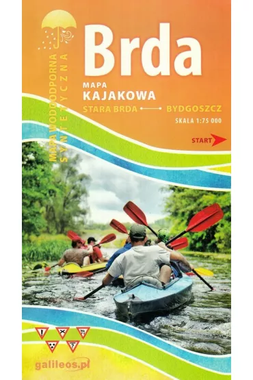 Brda. Mapa kajakowa Stara Brda-Bydgoszcz, wodoodporna 1:75 000