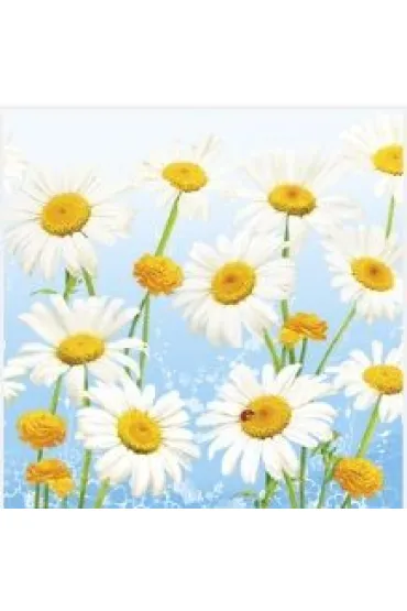 Serwetka Lunch Lovely Marguerites on Blue SDWI008901