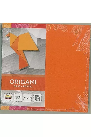 Interdruk Origami Fluo+Pastele 10 x 10 cm 100 kartek