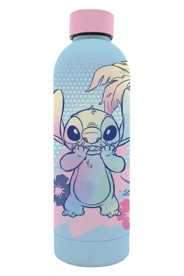 KIDS EUROSWAN Bidon 500ml 3D Stitch ze stali ST00097
