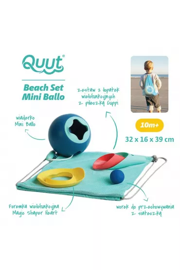 Set plaowy Mini Ballo + Cuppi + Magic Shapers Heart w worku Quut