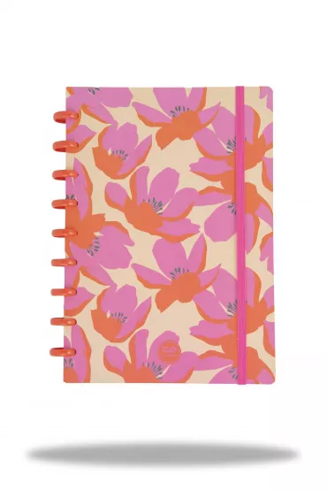CoolPack Ko�obrulion B5 Flores Rosa z gumk� kratka 100 kartek