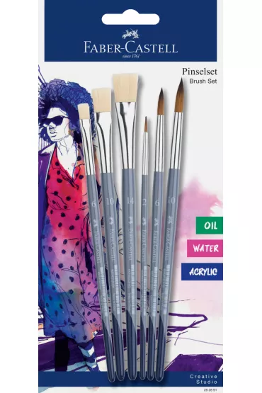 Faber-Castell P�dzelki kreatywne Studio 6 szt.