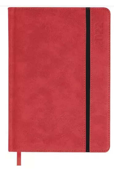 Easy Stationery Kalendarz ksi��kowy 2022 A5 czerwony EASY