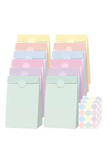dpCraft Torebki papierowe pastelowe 12 szt.