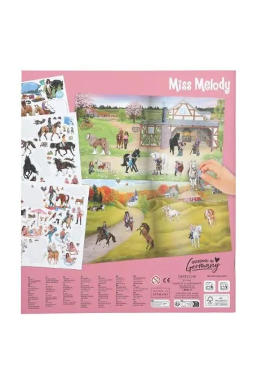 Zestaw kreatywny z naklejkami Miss Melody 13985A