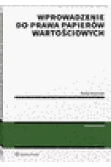 Wprowadzenie do prawa papier�w warto�ciowych - Rafa� Wo�niak
