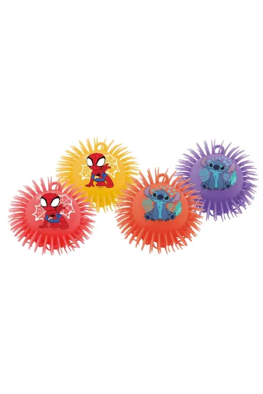 Pi�ka gumowa kud�ata Spidey i Stitch mix 17cm Simba