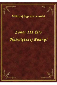 eBook Sonet III (Do Nawitszej Panny) epub