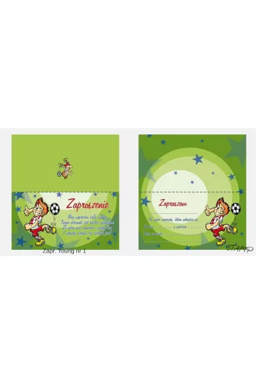 Stamp Zaproszenia Young Ch�opiec wz�r nr 01 10 szt.