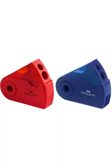 Faber-Castell Temper�wka podw�jna sleeve mix czerwona/niebieska
