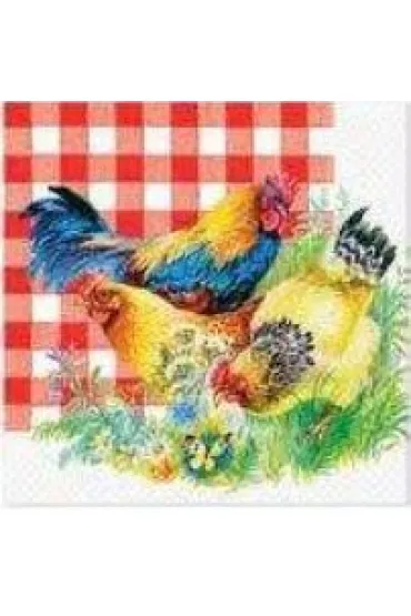 Paw Serwetka Lunch Decor Chicken Couple 33x33 20 szt.
