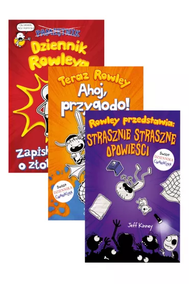 Pakiet: Dziennik Rowleya. Zapiski ch�opca o z�otym sercu, Teraz Rowley. Ahoj, przygodo!, Rowley przedstawia. Strasznie straszne opowie�ci