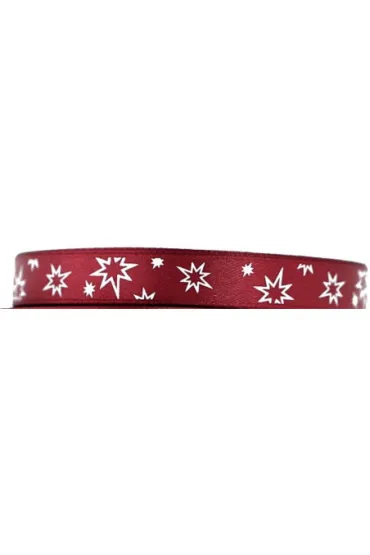 Pogotowie Florystyczno �lubne Wst��ka satynowa w gwiazdki 12 mm/22mb