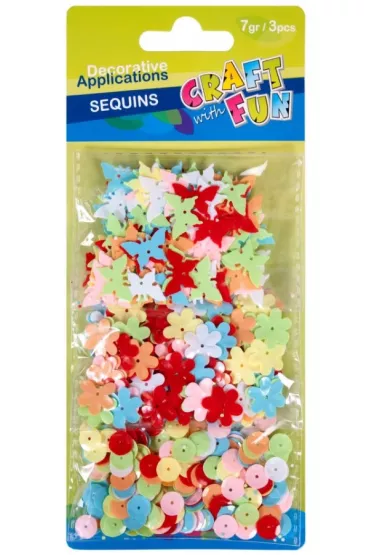 Craft with Fun Cekiny pastelowe 3 wzory