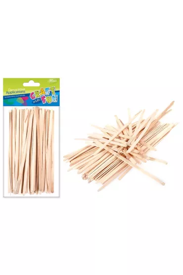 Craft with Fun Drewniane patyczki do dekoracji naturalne