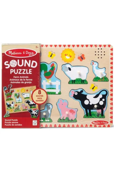 Mellisa&Doug Muzyczne drewniane puzzle Farma Spin Master