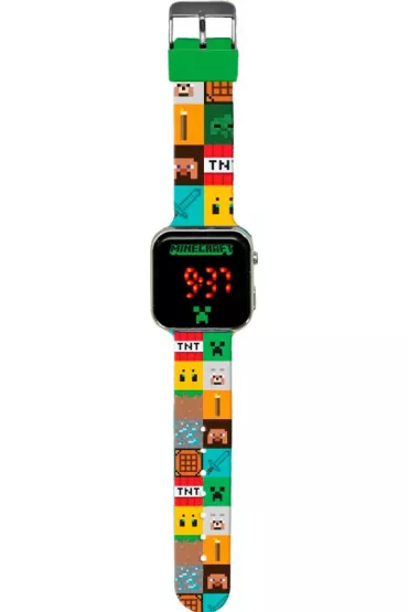 Zegarek LED z kalendarzem Minecraft MIN4272