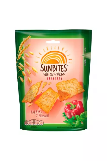 Sunbites Wielozbo�owe krakersy papryka z zio�ami 100 g