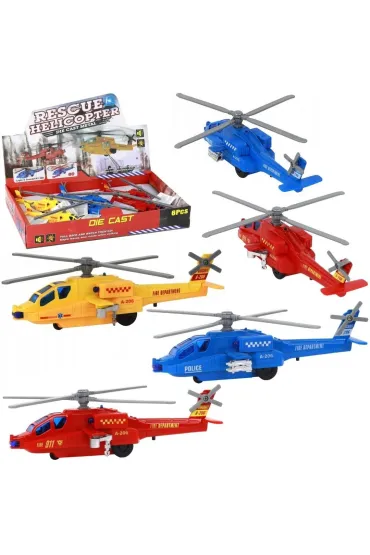 Helikopter metal pull back ze �wiat�em i d�wi�kiem Trifox
