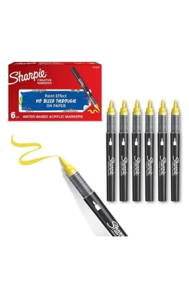 Sharpie Markery akrylowe ��te 6 szt.