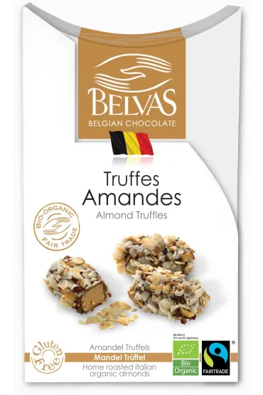 Belvas Belgijskie czekoladki trufle z migda�ami fair trade bezglutenowe 100 g Bio