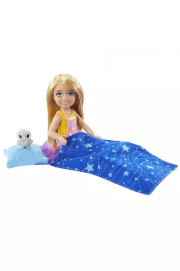 Barbie Kemping Chelsea Lalka + piwr Zestaw HDF77 Mattel