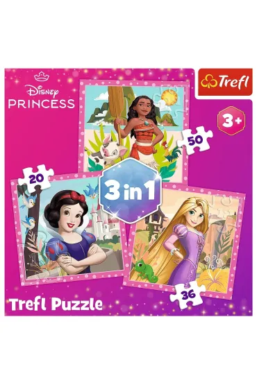 Puzzle 3w1 (20+36+50 el.) Pi�kne kwiaty Trefl